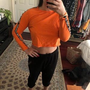 Good Vibes Only bright orange long sleeve